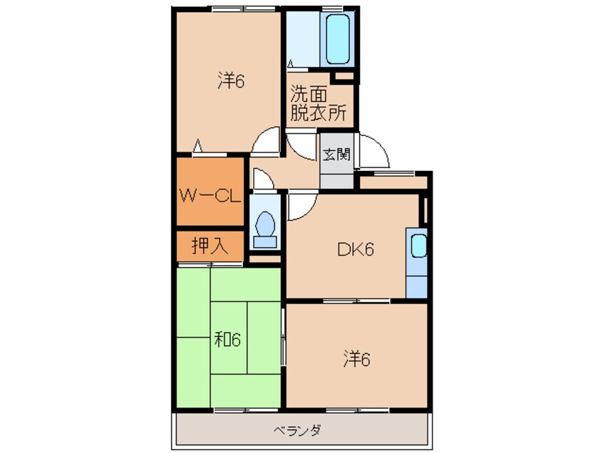 間取図 ウエスト　ワンズ