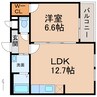 グランシエル オオタ 1LDKの間取り
