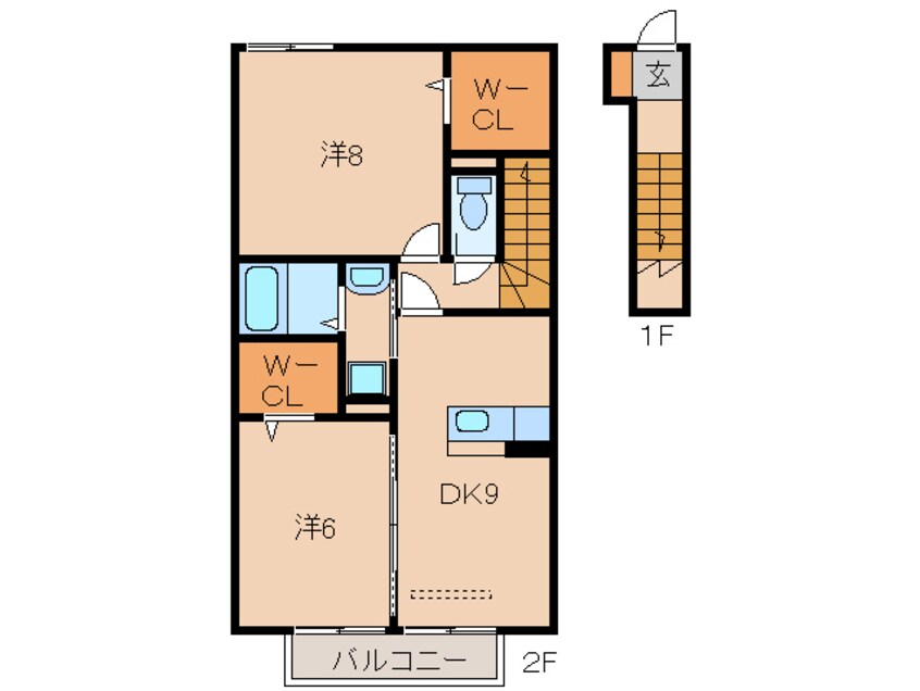 間取図 D-roomさつき