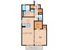 D-room東高松 1LDKの間取り