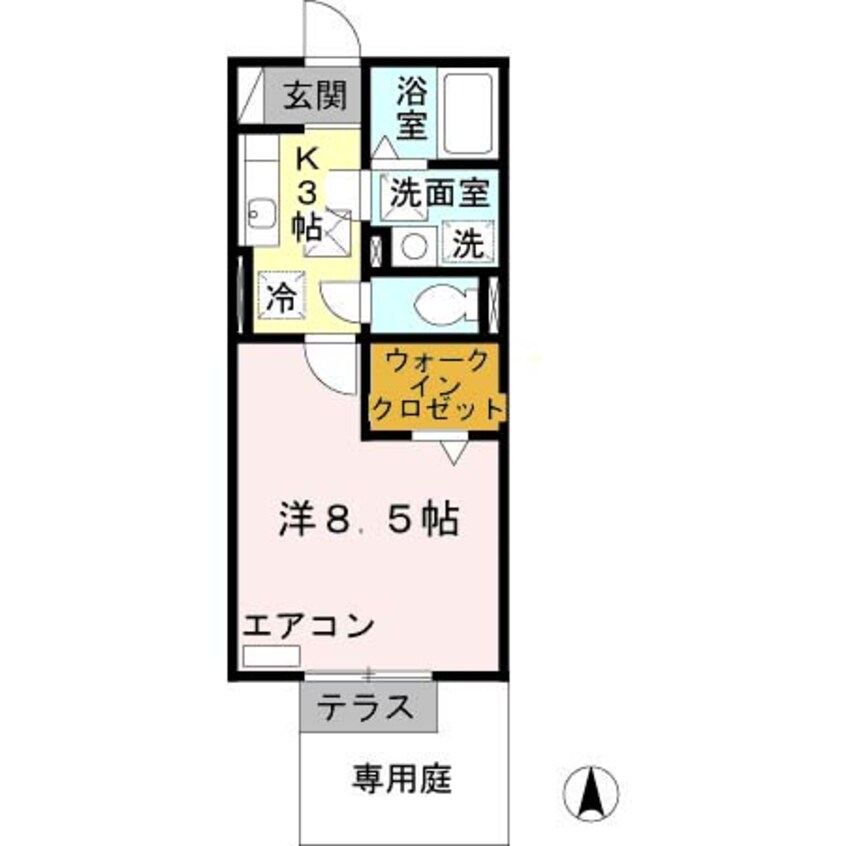 間取図 きのくに線・紀勢本線/黒江駅 徒歩15分 1階 築19年