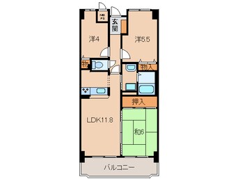 間取図 ライオンズマンション和歌山関戸壱番館