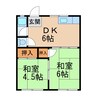 サニーハウス 2DKの間取り