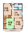 KOINOMOTOマンション 3DKの間取り
