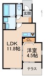 ハイツＣＬ 1LDKの間取り