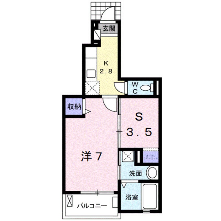 間取図 アンジュールＡＲＩＤＡⅠ