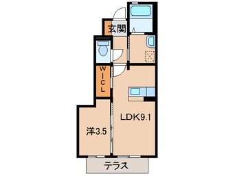 間取図 きのくに線・紀勢本線/紀三井寺駅 徒歩7分 1階 築9年