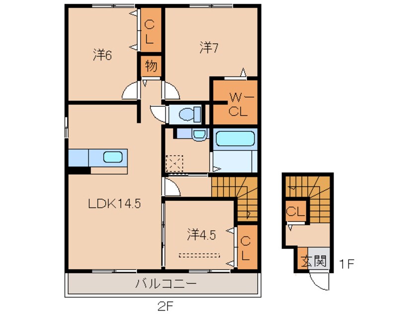 間取図 セジュール南方