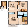 シャーメゾンふみ 2LDKの間取り