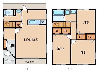 間取図 ヴィラージュ西浜