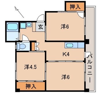 間取図 ハイツ下津