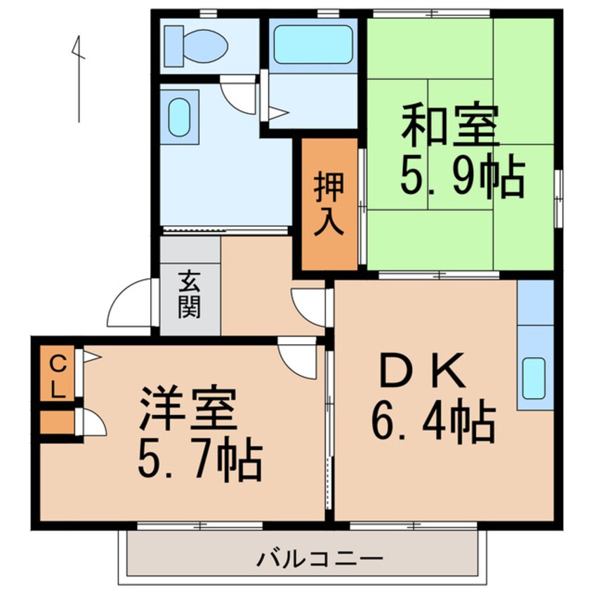 間取図 シャーメゾン小雑賀