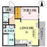 トリシアシャトー 1LDKの間取り