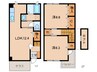 ソレアードパルケⅠ 2LDKの間取り