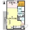 トリシアシャトー 1LDKの間取り