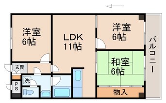 間取図 グランドハイツ西浜