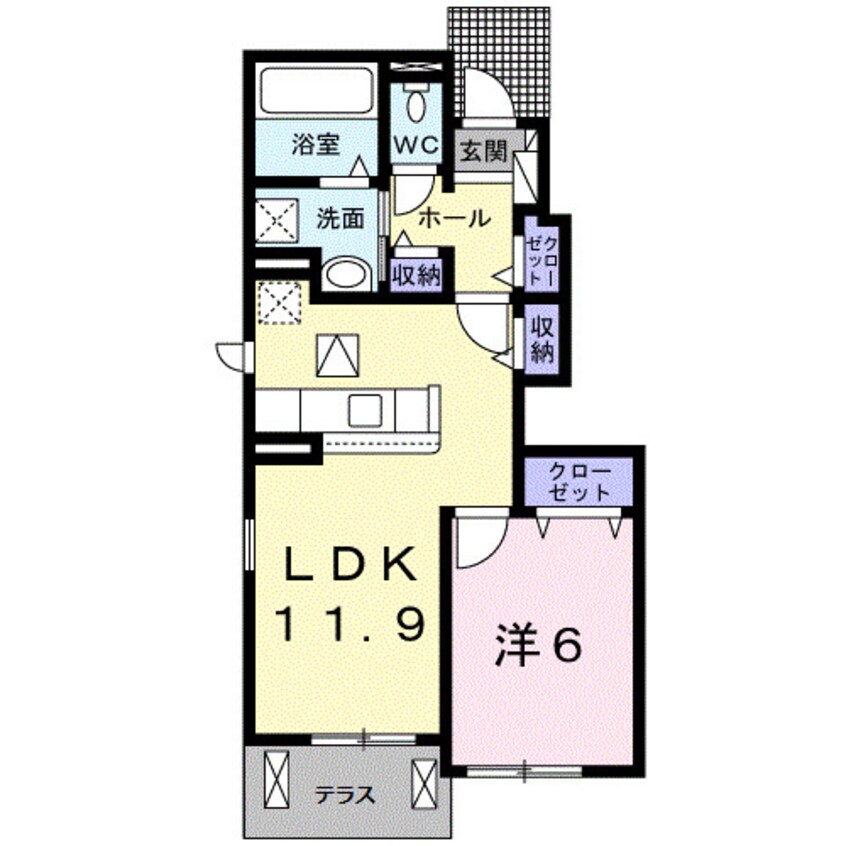 間取図 きのくに線・紀勢本線/紀三井寺駅 徒歩13分 1階 築2年