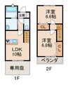 クラウンハイツ西浜Ⅰ 2LDKの間取り