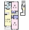 Ｍ・Ｒ・Ｍ　岩出Ⅲ 2LDKの間取り
