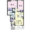 ウフルクア　セロ 2LDKの間取り