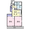 きのくに線・紀勢本線/紀伊内原駅 徒歩20分 1階 築15年 2DKの間取り