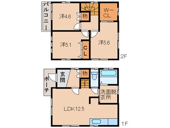 間取図 フジパレス戸建賃貸秋葉町