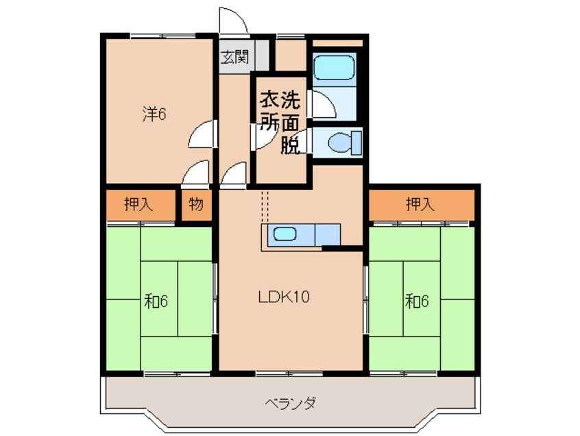 間取図 クレスト中津（Ⅱ）