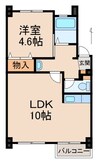 サンワ 浜の宮マンション 1LDKの間取り