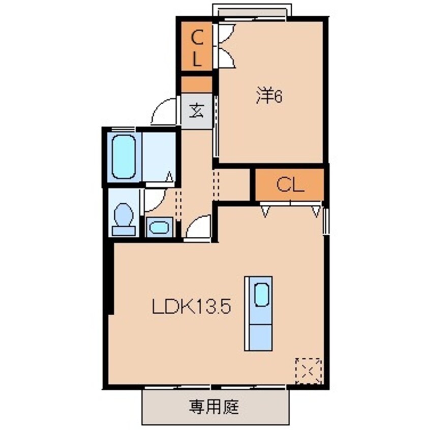 間取図 きのくに線・紀勢本線/海南駅 バス6分琴の浦下車:停歩11分 1階 築29年