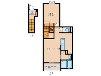 間取図 きのくに線・紀勢本線/藤並駅 徒歩6分 2階 築13年