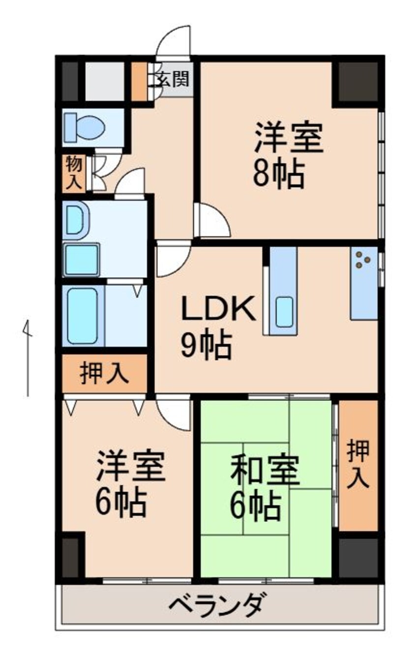 間取図 Wajima小雑賀マンション