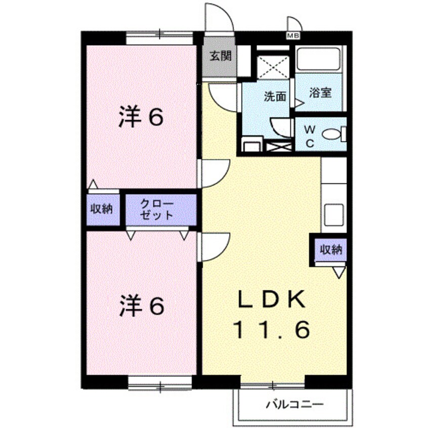 間取図 ハイツシャルマンリコA