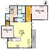 D-ROOM和歌山黒田Ⅱ 2LDKの間取り