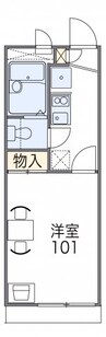 レオパレス紀三井寺Ⅱ 1Kの間取り