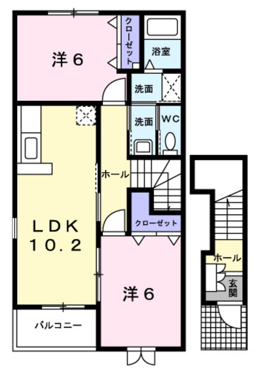 間取図 コニファーⅡ番館A