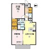 Ｄ-ｒｏｏｍ内原Ｂ棟 2LDKの間取り