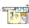 アルビネス田中町 1LDKの間取り