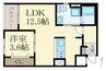 エルニド 1LDKの間取り