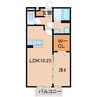 Flora みさき 1LDKの間取り