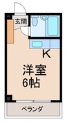 モンエソールⅢ 1Rの間取り