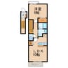 ハーベスト弐番館 1LDKの間取り