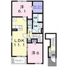 南海加太線/八幡前駅 徒歩21分 2階 築浅 2LDKの間取り