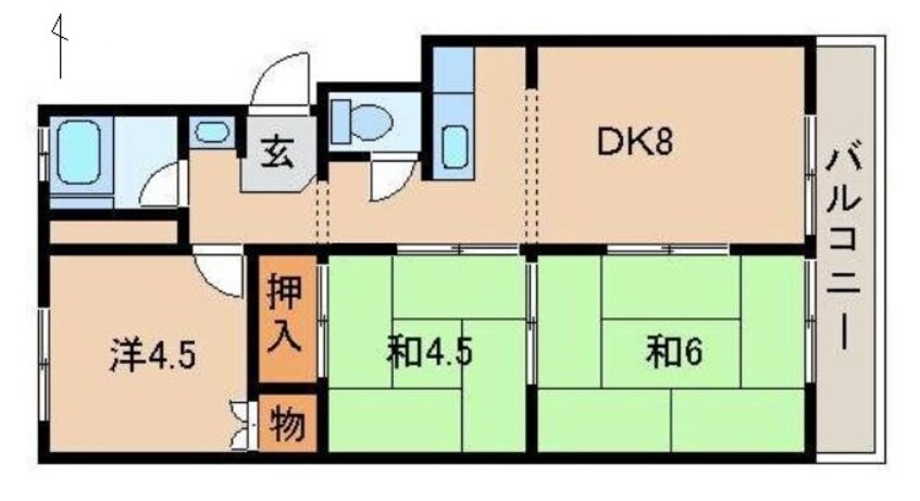 間取図 コーポ池尾