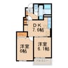 アヴァン　ツァーレ 2DKの間取り