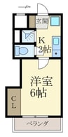ラヴニール 1Kの間取り