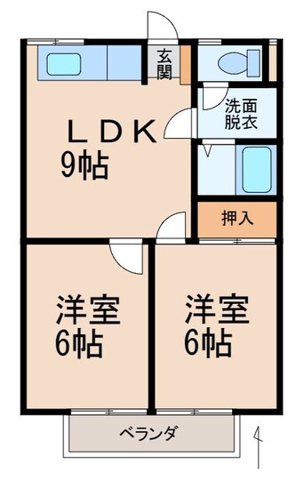 間取図 リブ直川