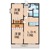 南海加太線/二里ケ浜駅 徒歩3分 2階 築22年 2LDKの間取り