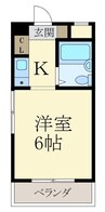 ソレール丸橋 1Kの間取り