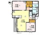 D-ROOM尾崎丁 2LDKの間取り