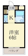 ソレール丸橋 1Kの間取り